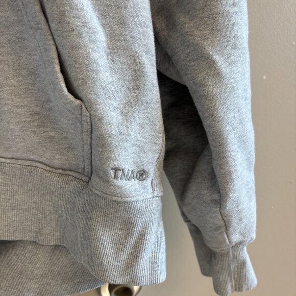Aritzia Women's Grey and White Hoodie - Picture 2 of 4
